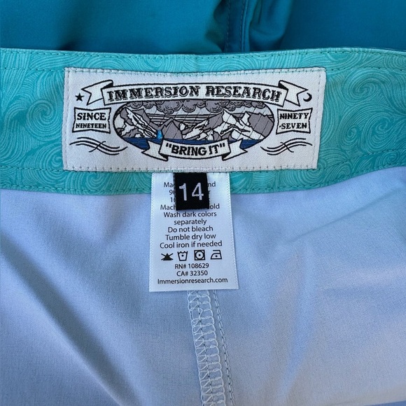 NWT Immersion Research "Heshie" board shorts - size 14 - Picture 5 of 6